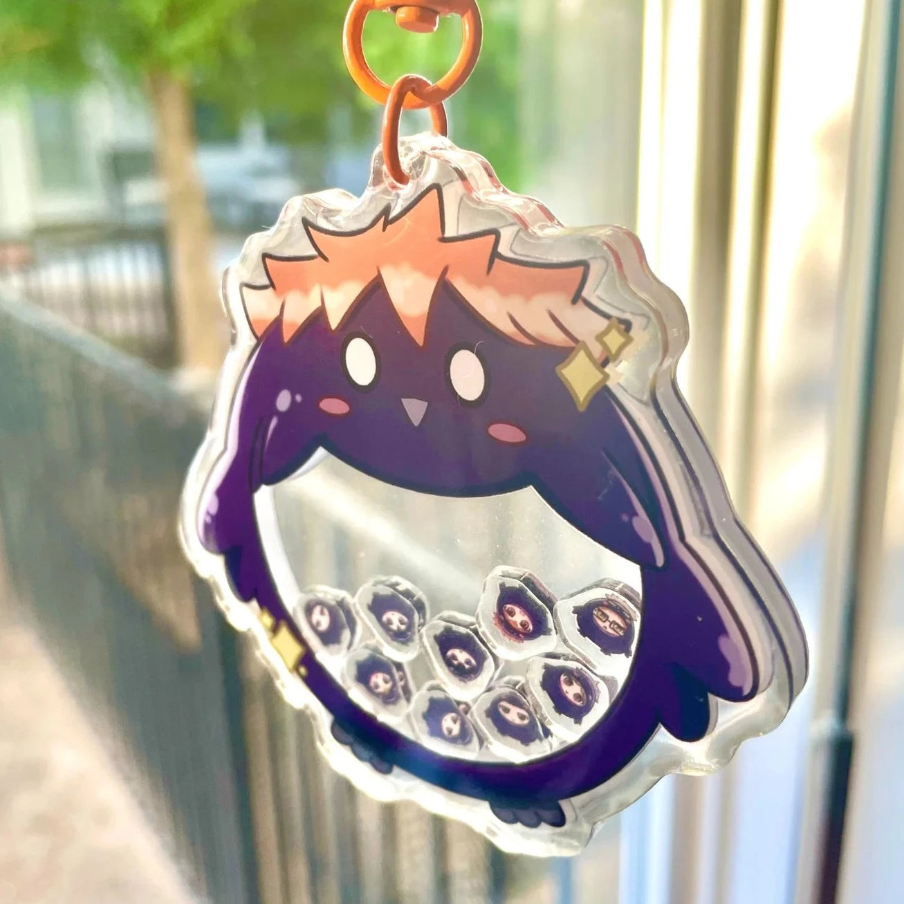 Crow Volleyball Shaker Charm
