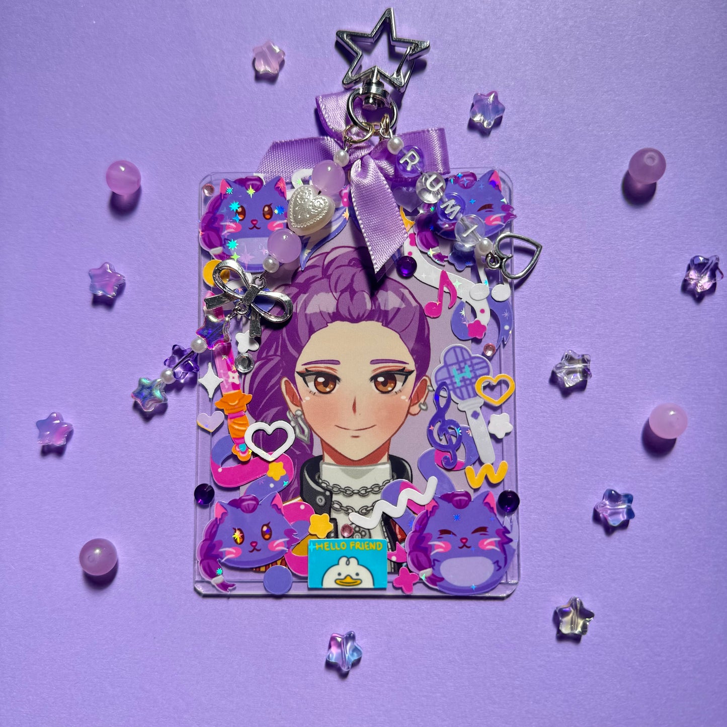K-Pop Demon Hunters Photocard Custom Keychains