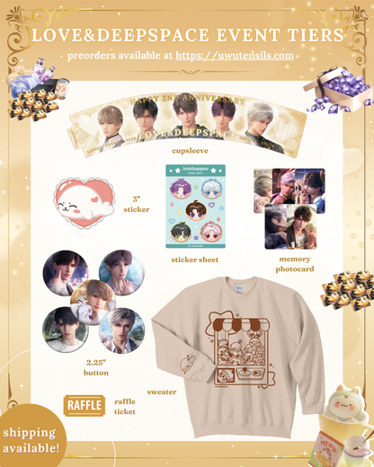 lads 2nd anniversary event donation tiers