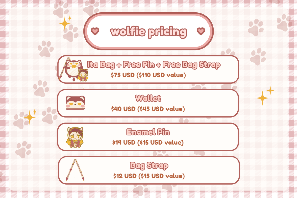 Wolfie Ita Bag & Wallet [PREORDER]