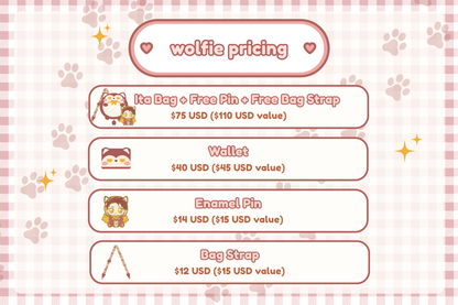 Wolfie Ita Bag & Wallet [PREORDER]