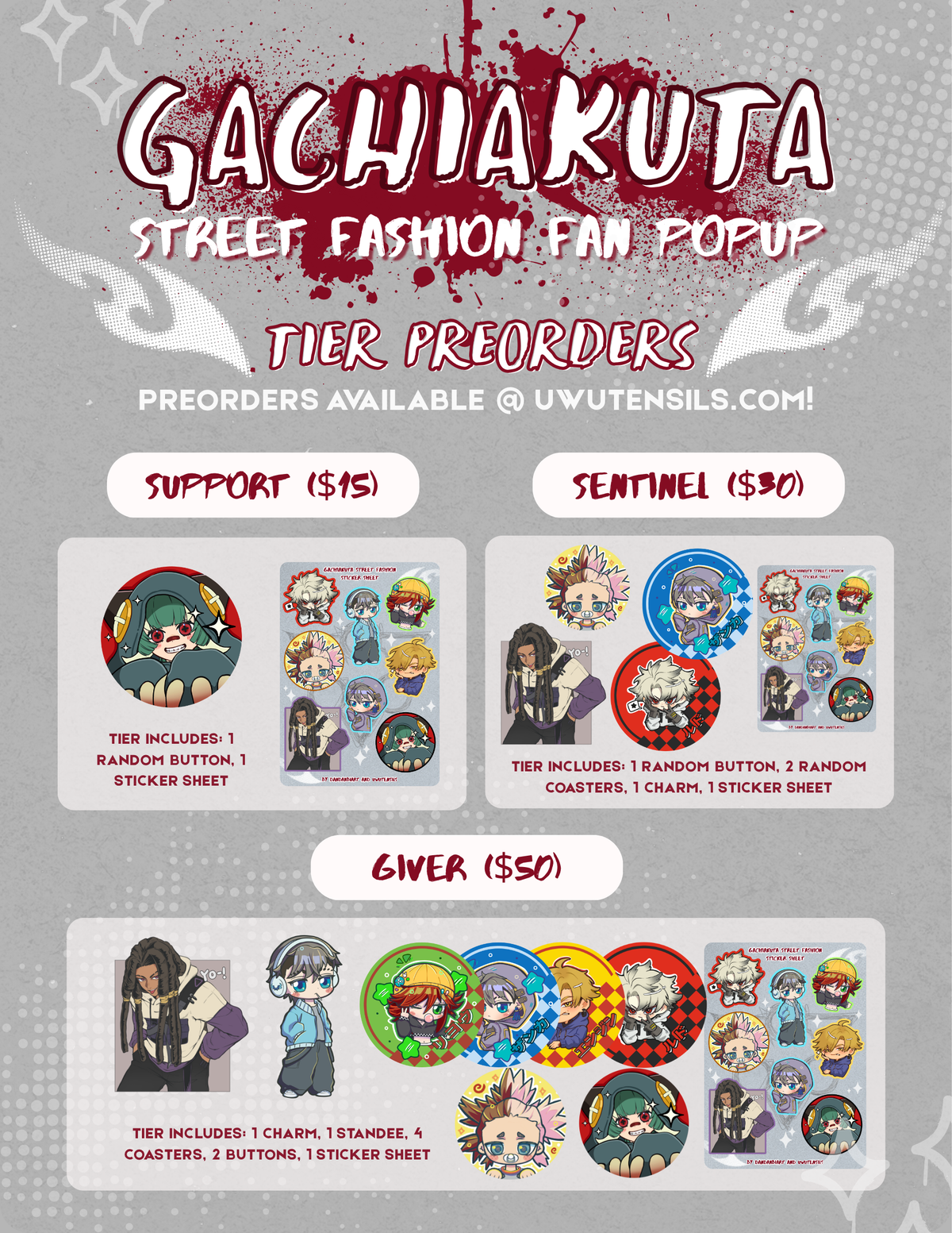 gachiakuta street fashion event donation tiers