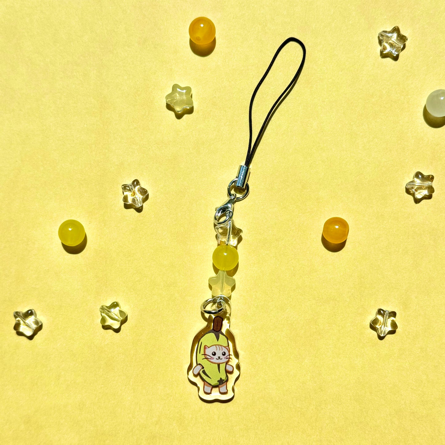 Banana Cat Dango Phone Charm