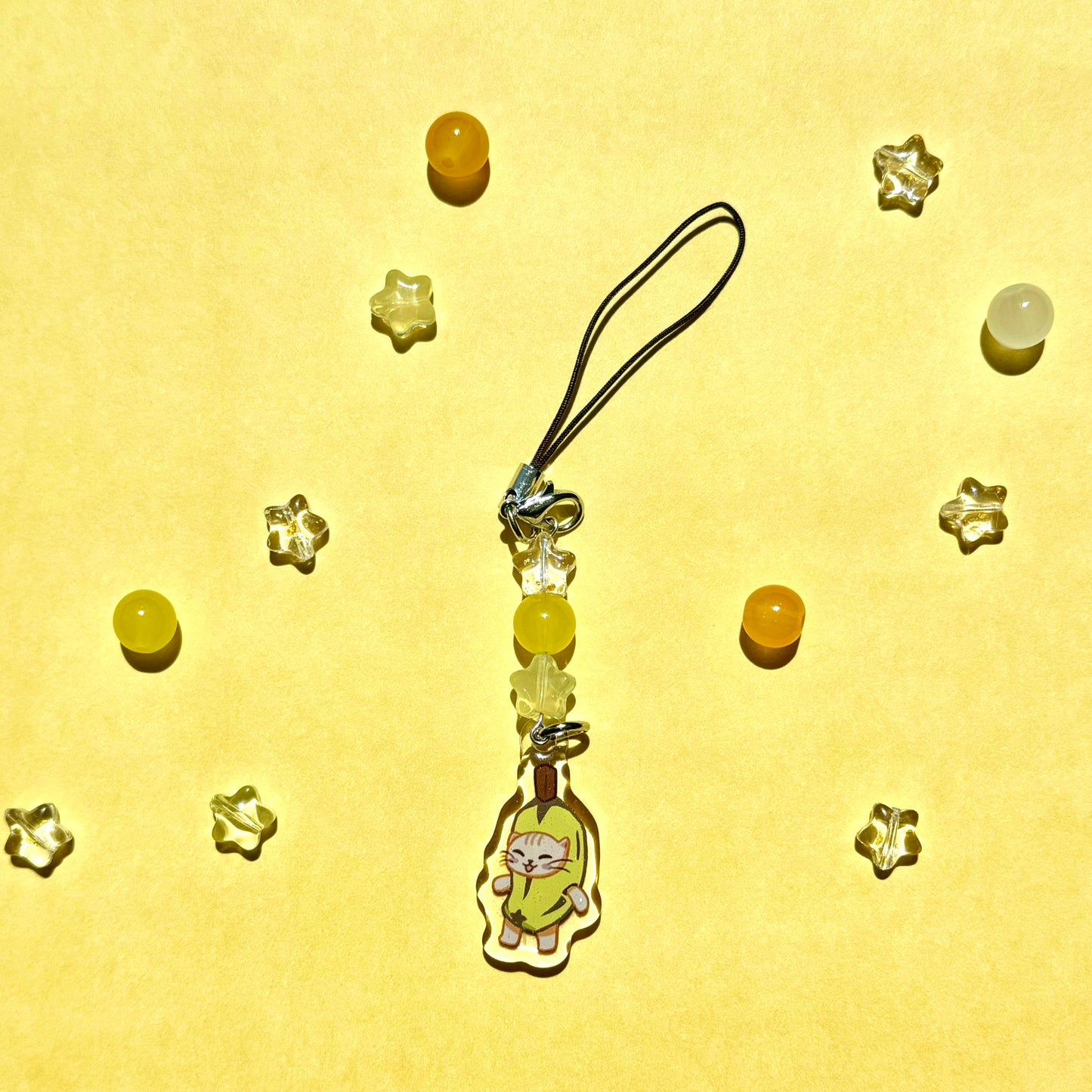 Banana Cat Dango Phone Charm