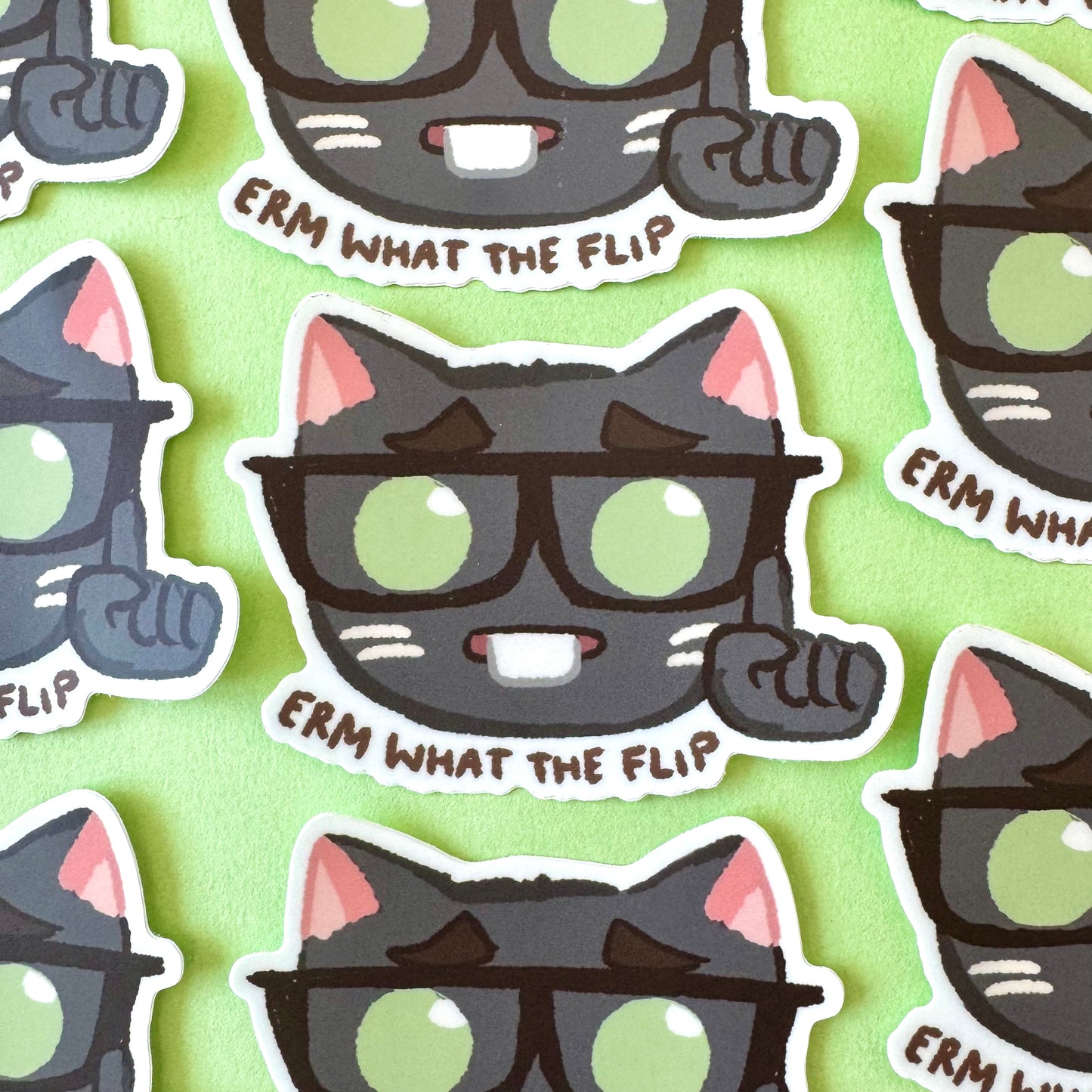 Erm What The Flip Cat Sticker