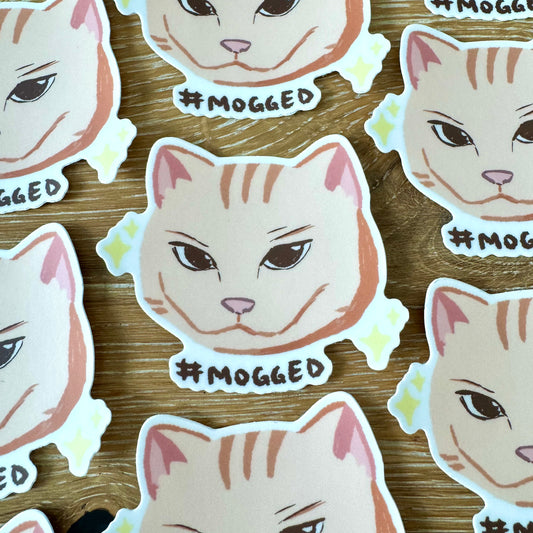 Mogged Cat Sticker