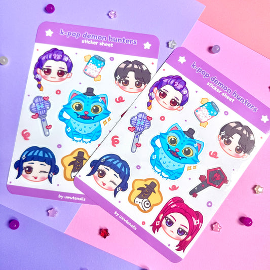 K-Pop Demon Hunter Sticker Sheet